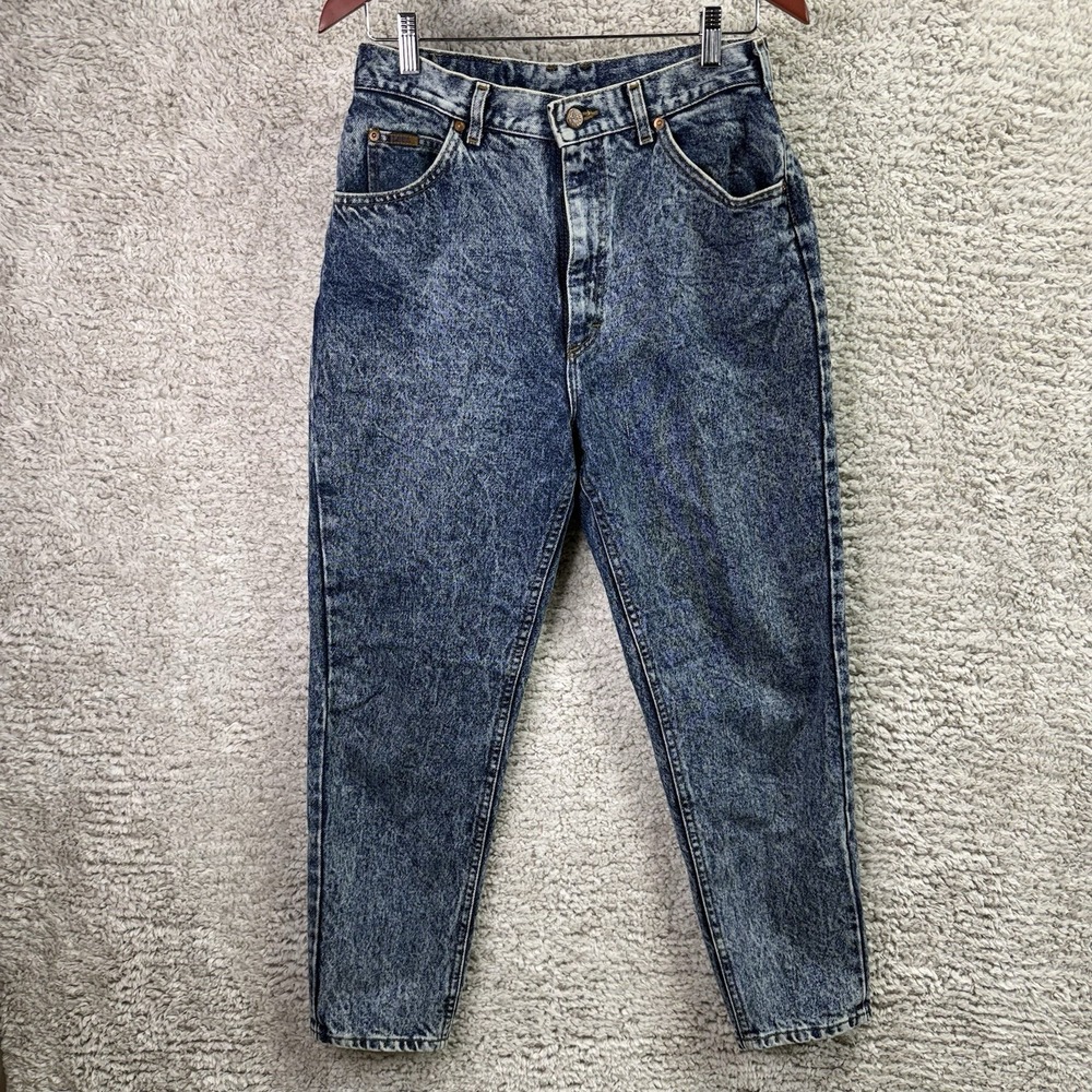 Vintage Lee‎ Jeans Women Sz 12p 29.5x28 Acid Wash High Waisted Mom Jeans USA